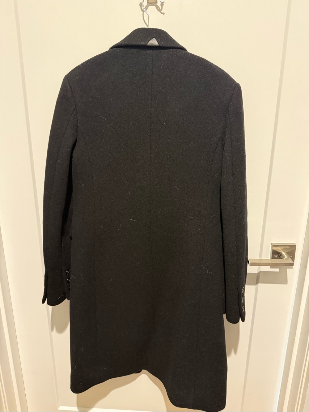 Pinko - Classic Black Single-Button Long Coat - Size 2 - Picture 5 of 5